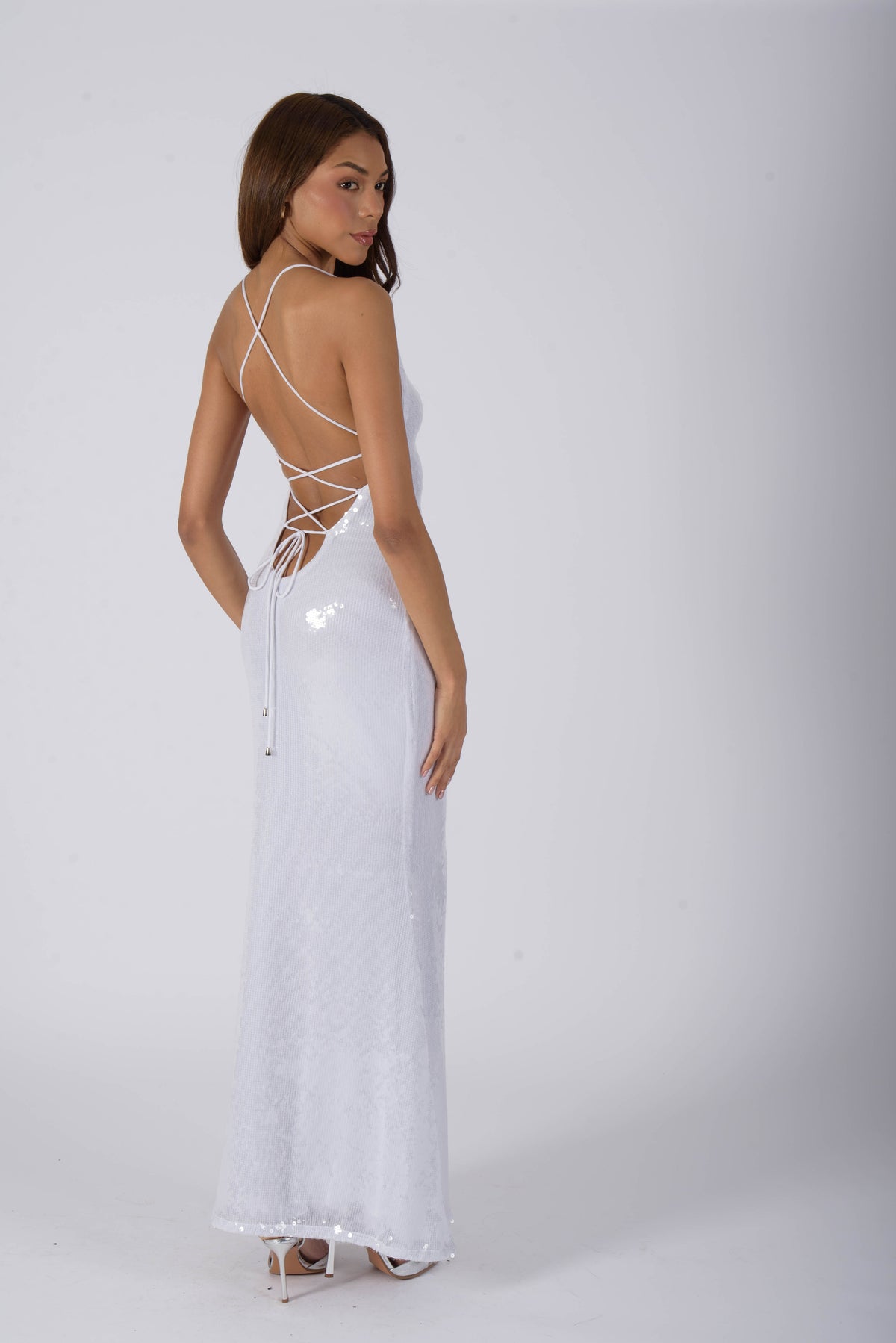 SAINT TROPEZ Long Dress - Moonlight White