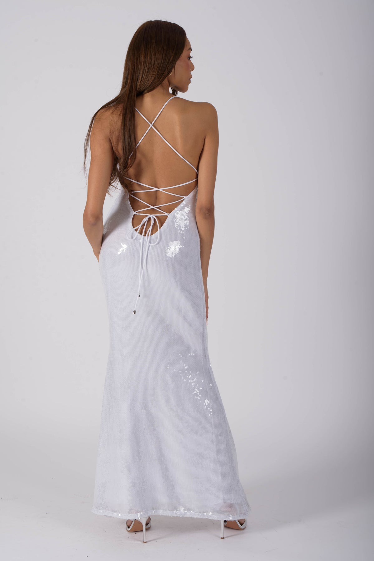 SAINT TROPEZ Long Dress - Moonlight White