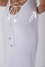 SAINT TROPEZ Long Dress - Moonlight White
