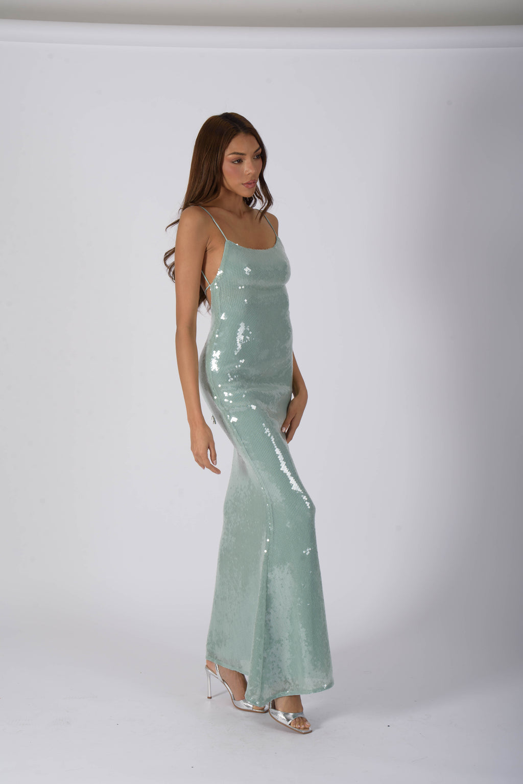 SAINT TROPEZ Long Dress - Ocean Aquamarine