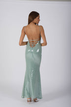 SAINT TROPEZ Long Dress - Ocean Aquamarine