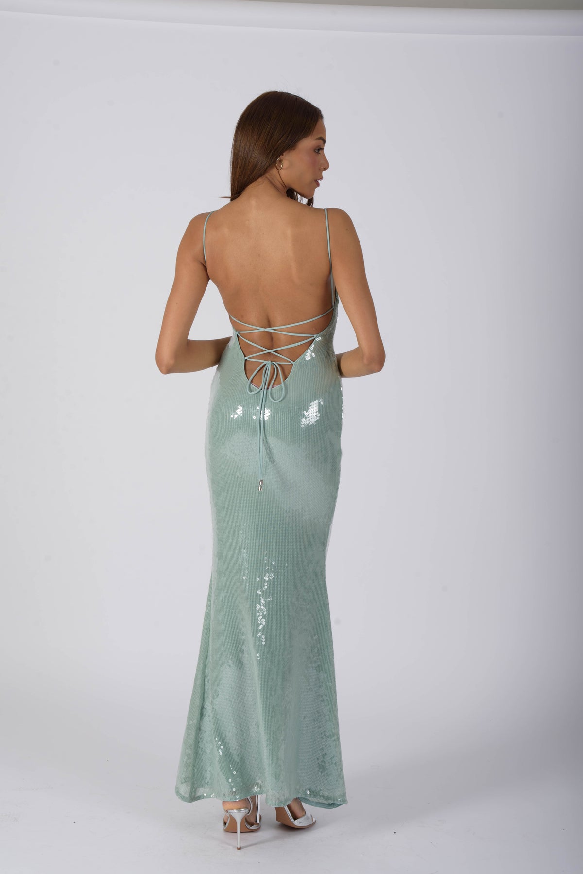 SAINT TROPEZ Long Dress - Ocean Aquamarine
