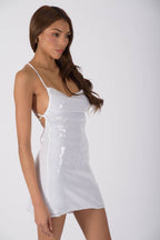 MONACO Short Dress - Moonlight White