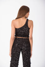 SEOUL One Sleeve Top - Caviar Black